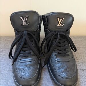 Louis Vuitton Black Leather Sneakers
